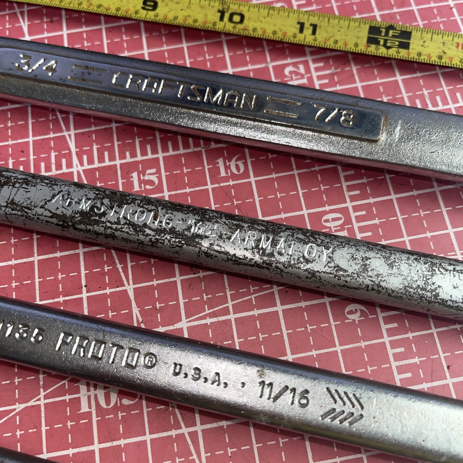 Craftsman USA 6 Piece SAE 12 Point Box End Wrench Set Proto Armstrong 3/8 – 7/8