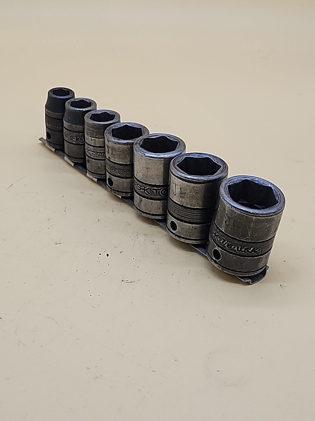 S-K Tools SOCKET 7/8″-13/16″-3/4″-11/16″-9/16″-1/2″-7/16″ 6 Dr USA