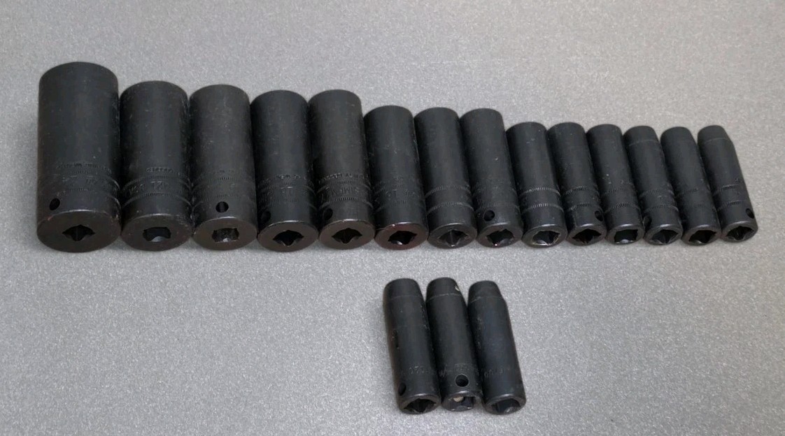 14 Snap-on Impact Deep Well Socket Set Metric SIMFM 24 to 8mm 3/8″ Drive MAC