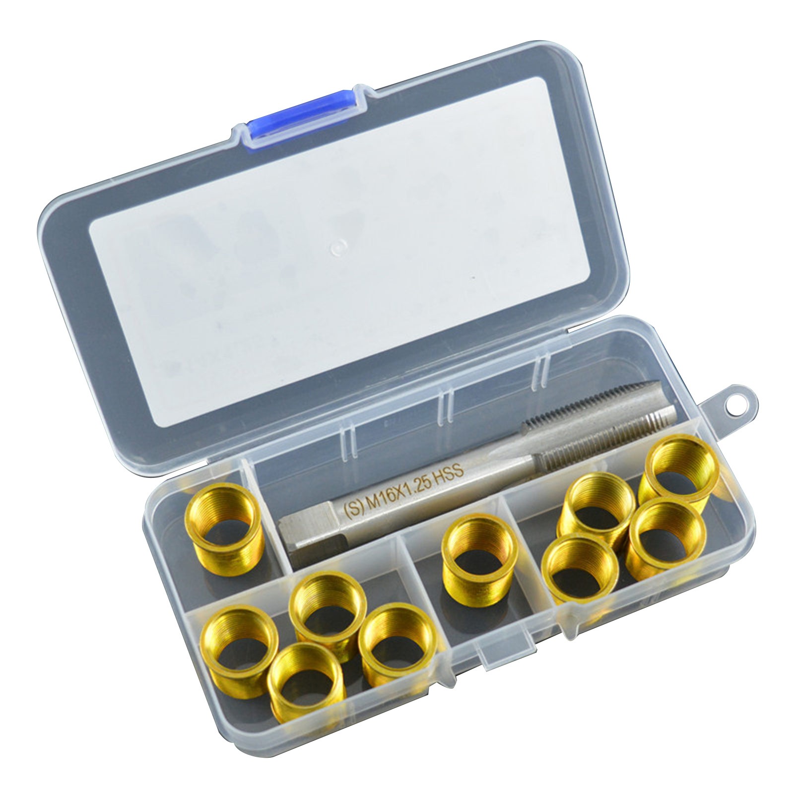 Universal 1Set Spark Plug Thread Repair Tools W/ M14x1.25 Inserts & M16x1.25 Tap