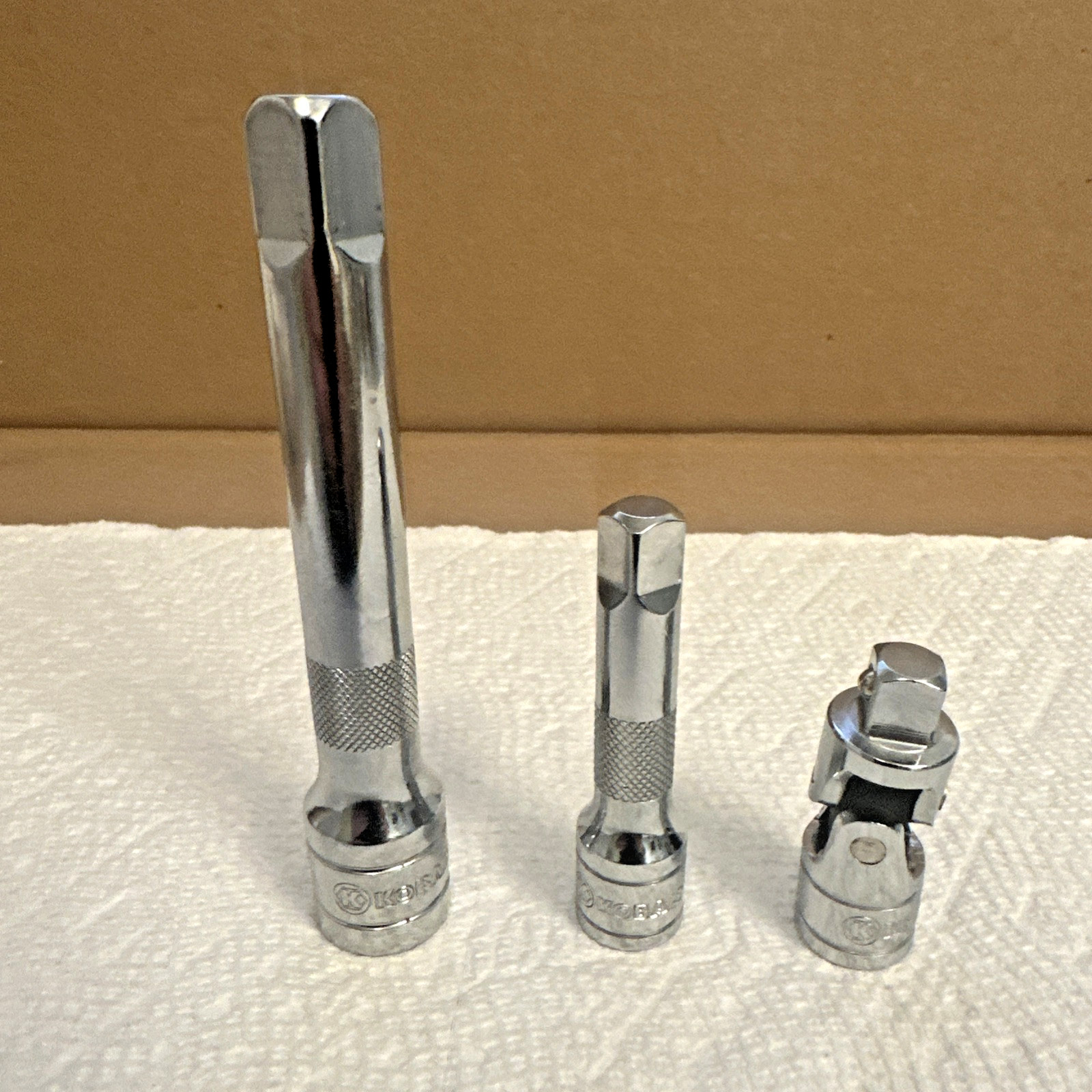 Kobalt 3 Piece Lot 3/8″ Drive Universal Extension 1/2″ 337340 337344 337347