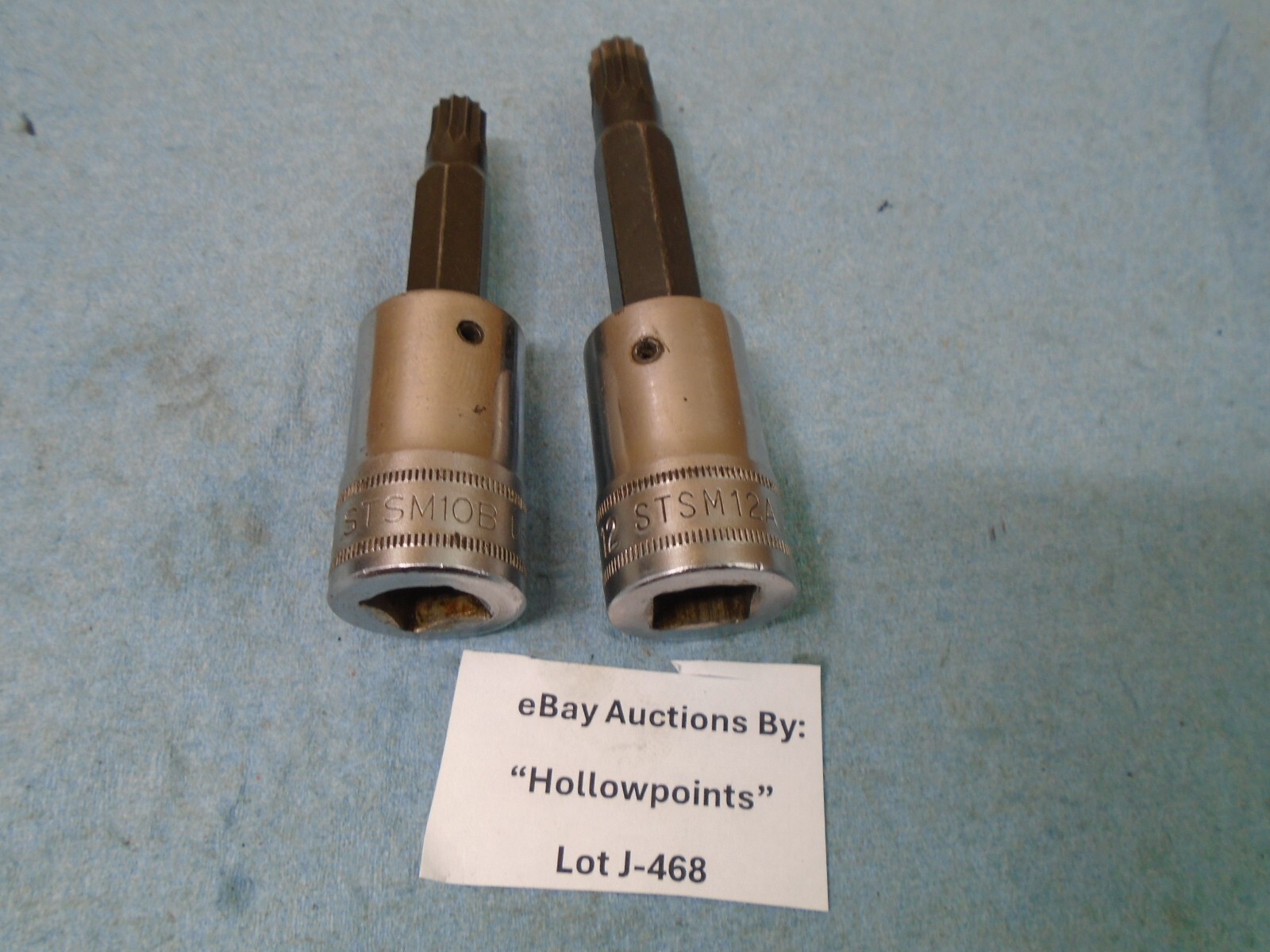 Snap-On 2 Pc. Triple Square Sockets 10mm & 12mm STSM10B & STSM12A Euro Auto J468