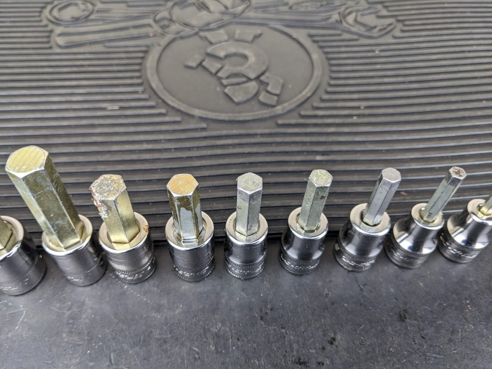 #be215 Snap-On 11pc Metric Hex Allen Socket Set 3/8″ Drive 4mm to 14mm 211EFAMY