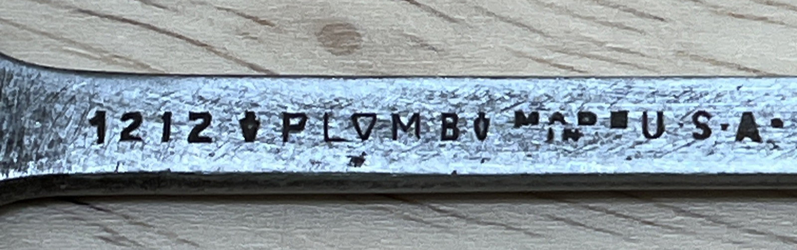 VTG Plvmb Plomb Plumb 3/8″ Combination Wrench 12 Point #1212 USA
