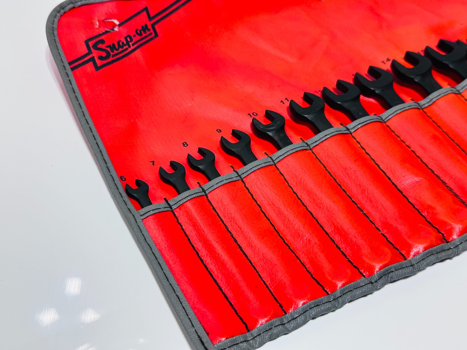 Snap-On USA 14pc Metric GOEXM Industrial Short Combination Wrench Set – 6mm-19mm