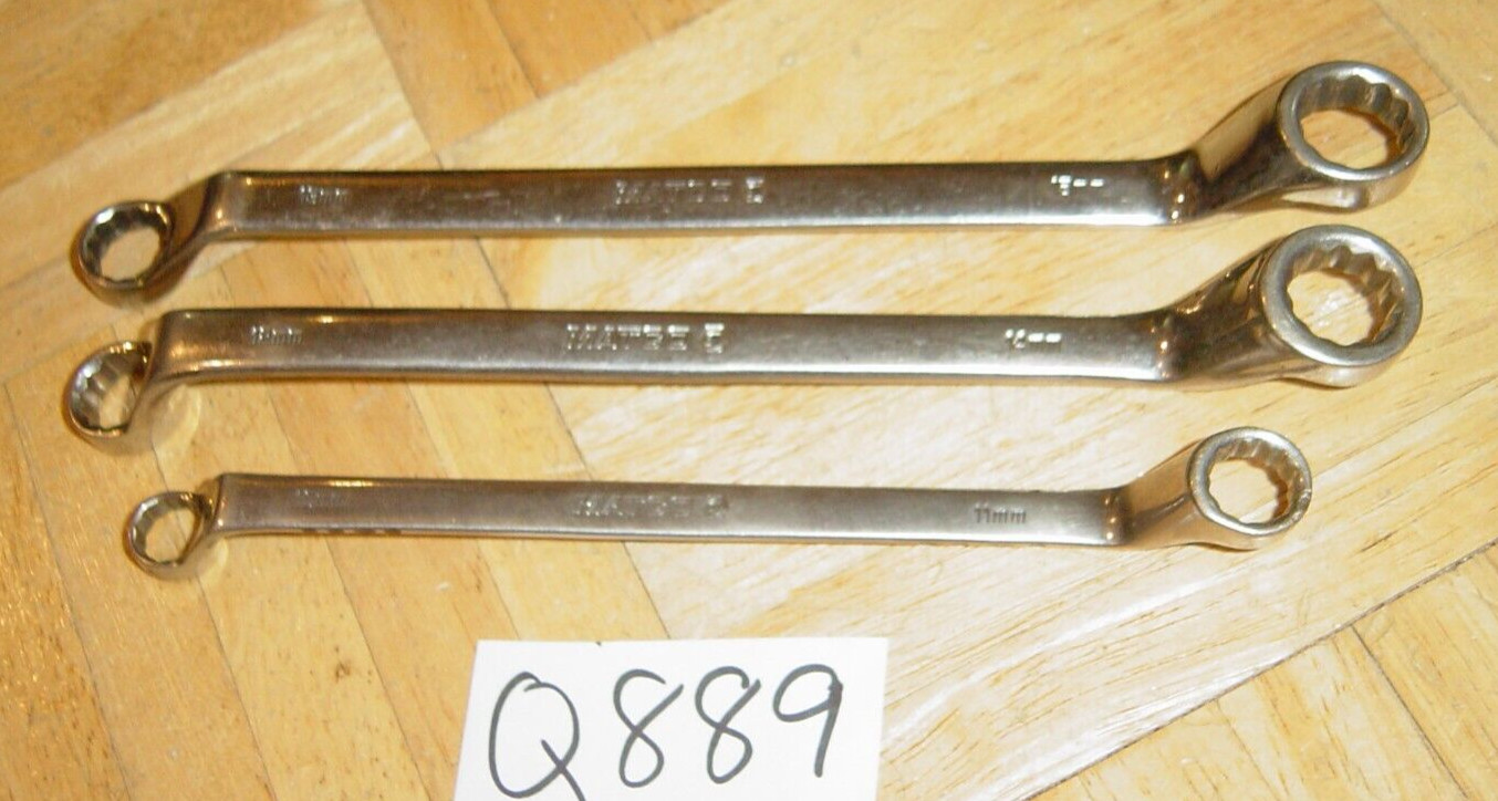 MATCO TOOLS 3 PIECE METRIC DEEP OFF-SET BOX-END WRENCHES 10-11, 12-14, 13-15