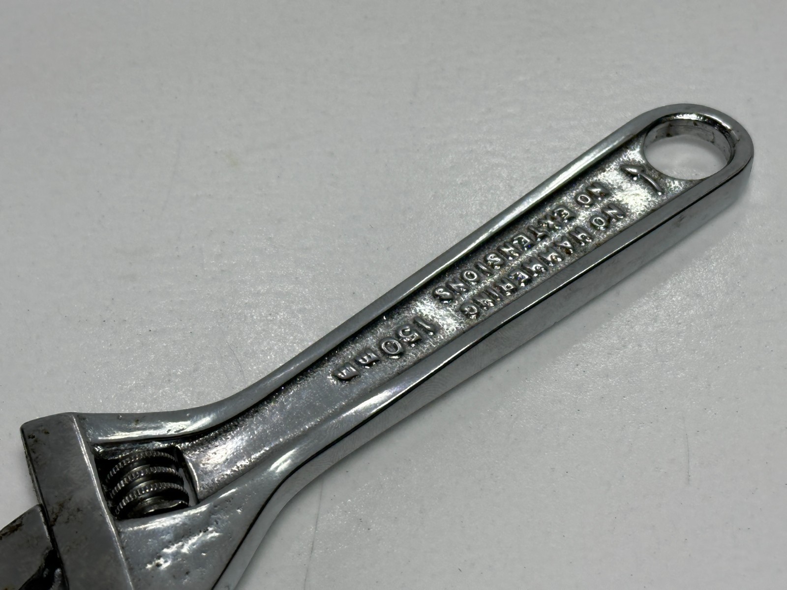 Snap-On Tools USA AD6 6″ / 150mm Full Polish Chrome Finish Adjustable Wrench