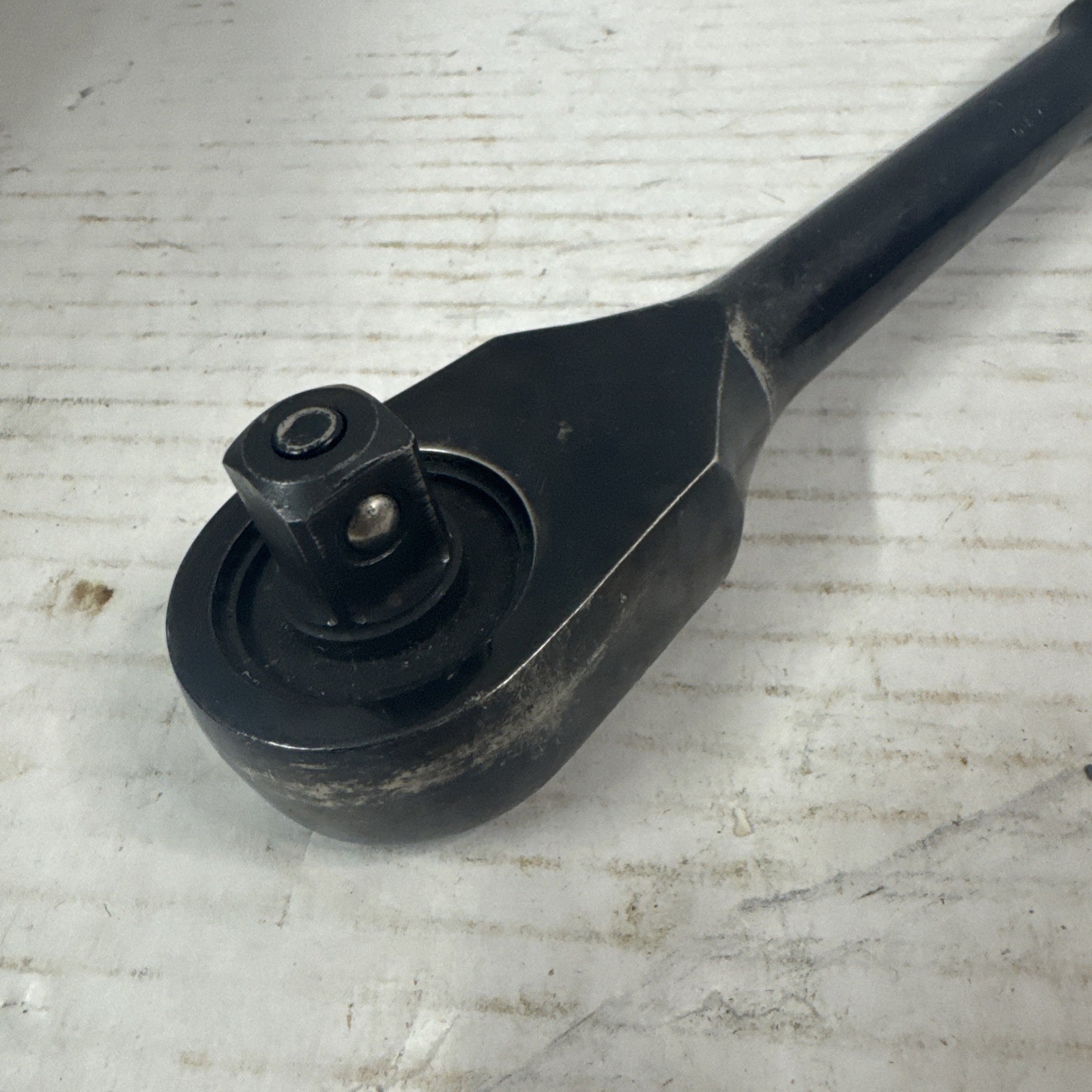 Husky 1/2” Drive Chrome Quick Release Ratchet 11 Inches Long Handle Worn Heavily
