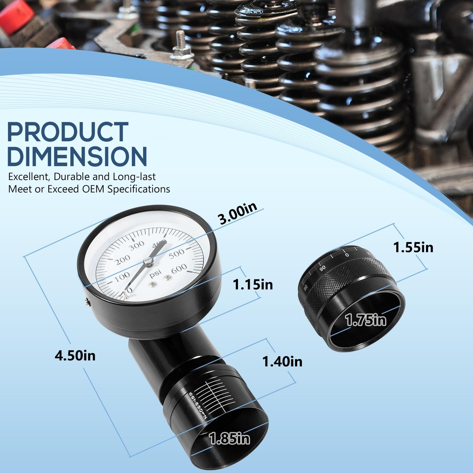 66841 Mini Valve Spring Tester & Measuring Combo with Height Micrometer For Vise