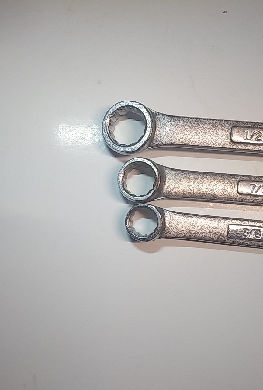 Craftsman-VV-Series 3pc SAE 12 Pnt Combination Wrench Set Made In USA
