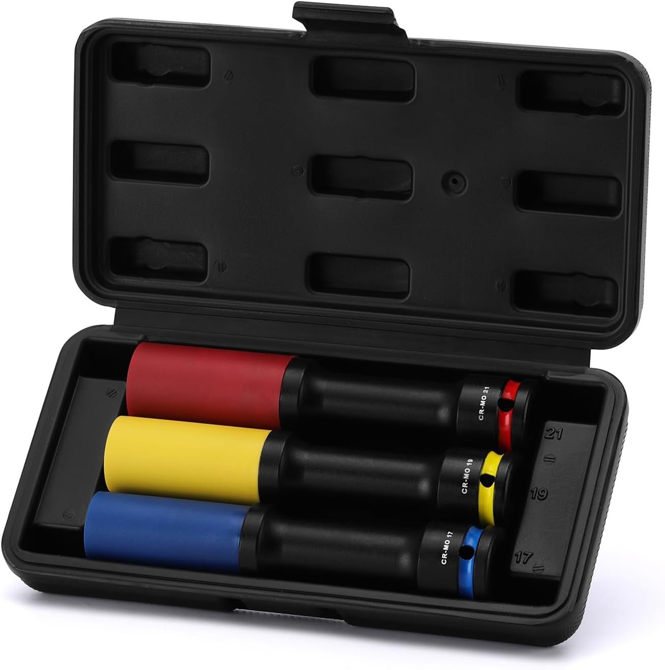 3PCS 1/2″ Drive Non-marring & Thin Wall Lug Nut Impact Socket Set, for Wheel Lug