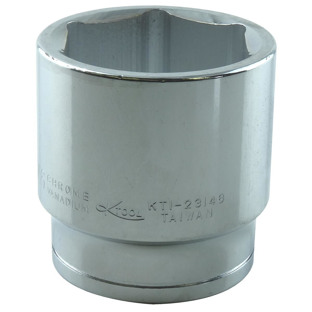 K-Tool 23146 1-7/16 x 1/2″ Drive 6pt Fractional SAE Standard Chrome Socket