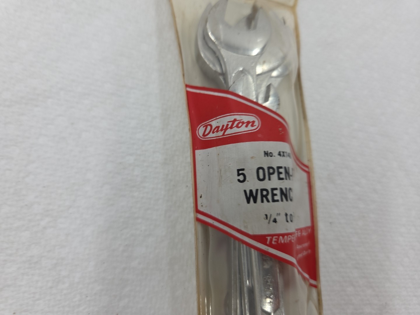 Vintage Dayton 5 Piece Open End Wrench Set – 1/4″ To 3/4″ No. 4X140 Made In USA