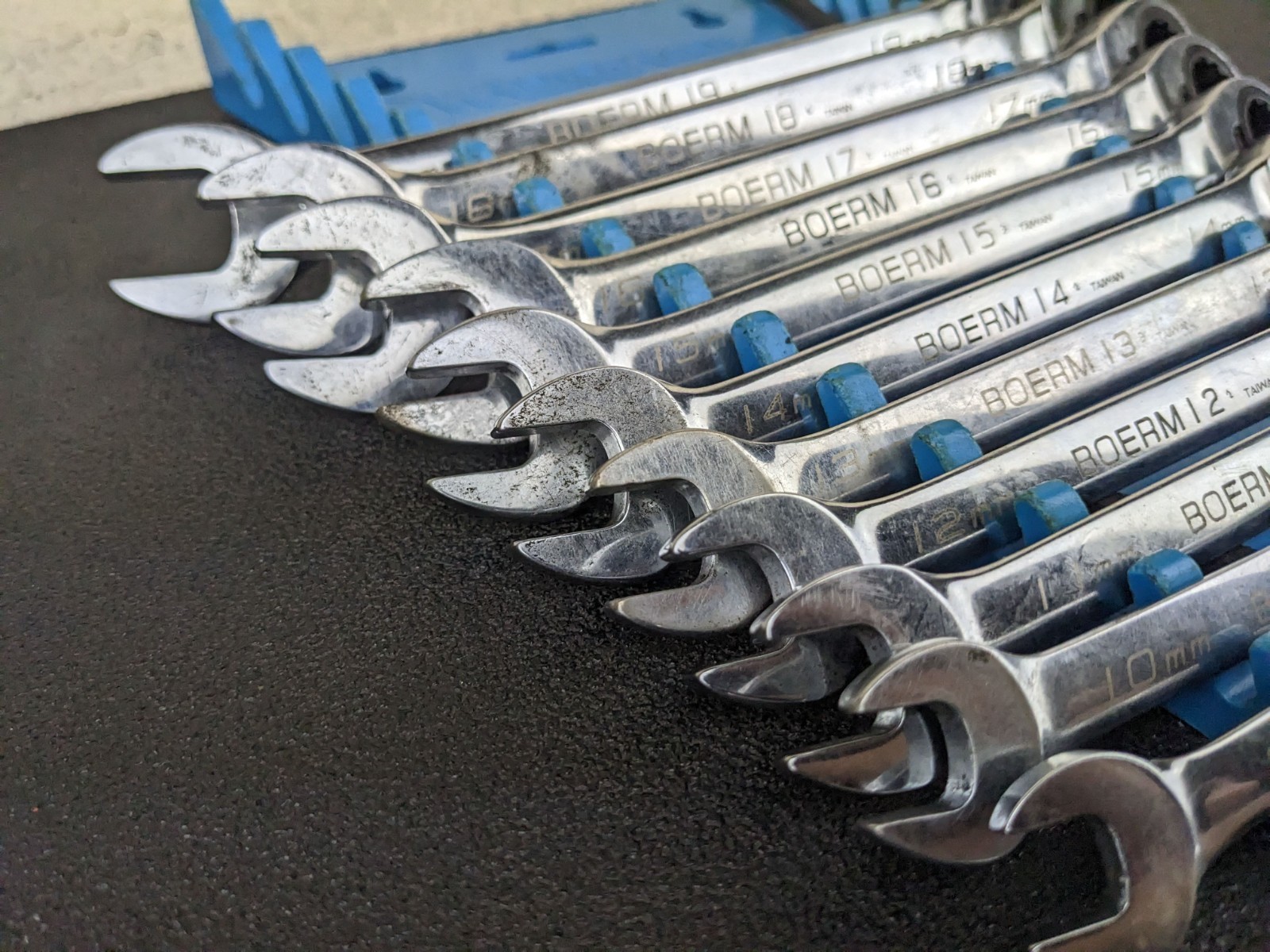 #bp450 Blue Point BOERM712 11 Pc Metric Reversible Ratcheting Wrench Set 9-19mm