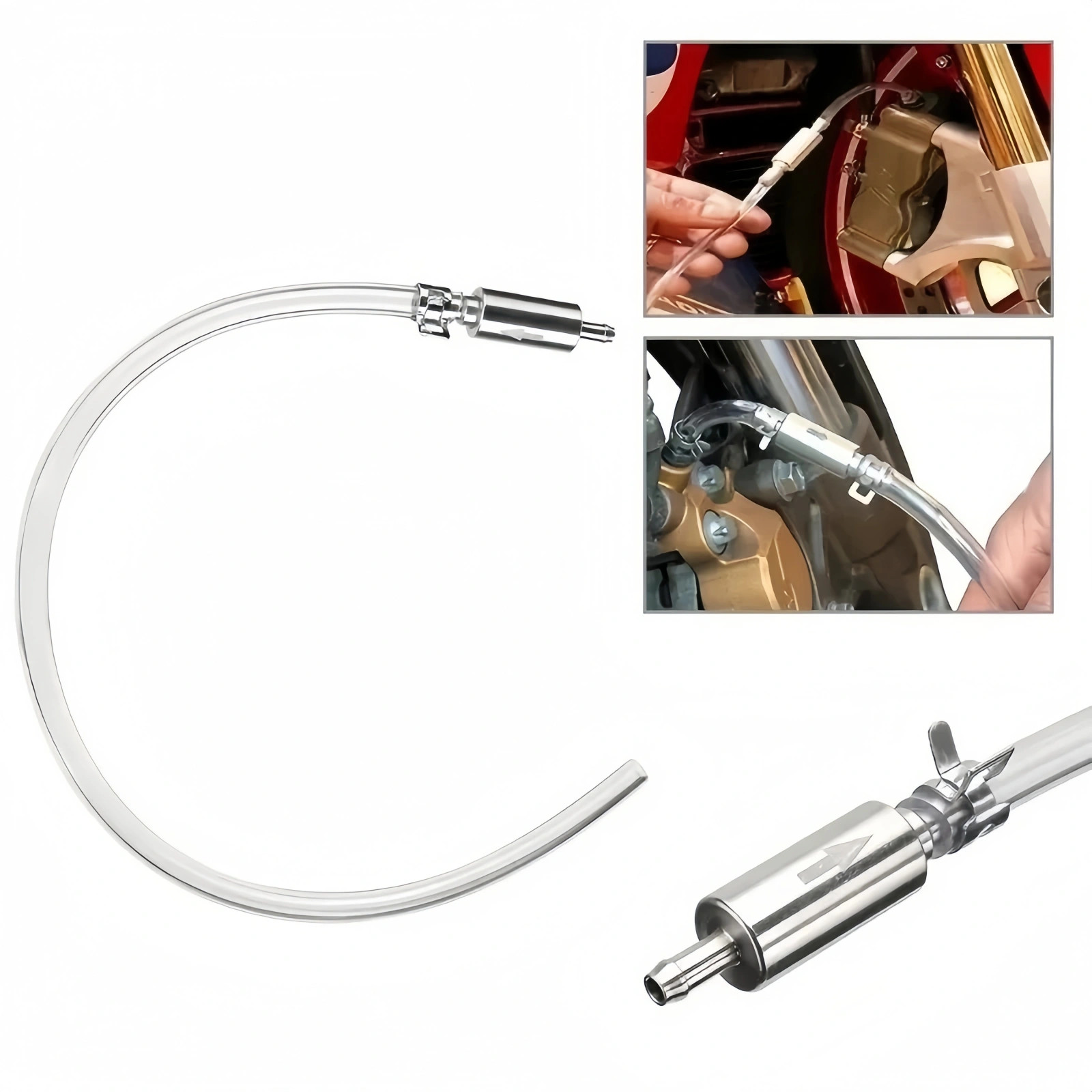 Car Motorcycle Brake Clutch Bleeder Kit One Way Check Valve Fluid Extractor Tool