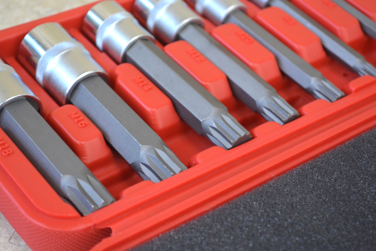 SUNEX 9 Piece 4″ Triple Square 3/8″ Drive Bit Set 9929 *Pre-owned* FREE SHIPPING