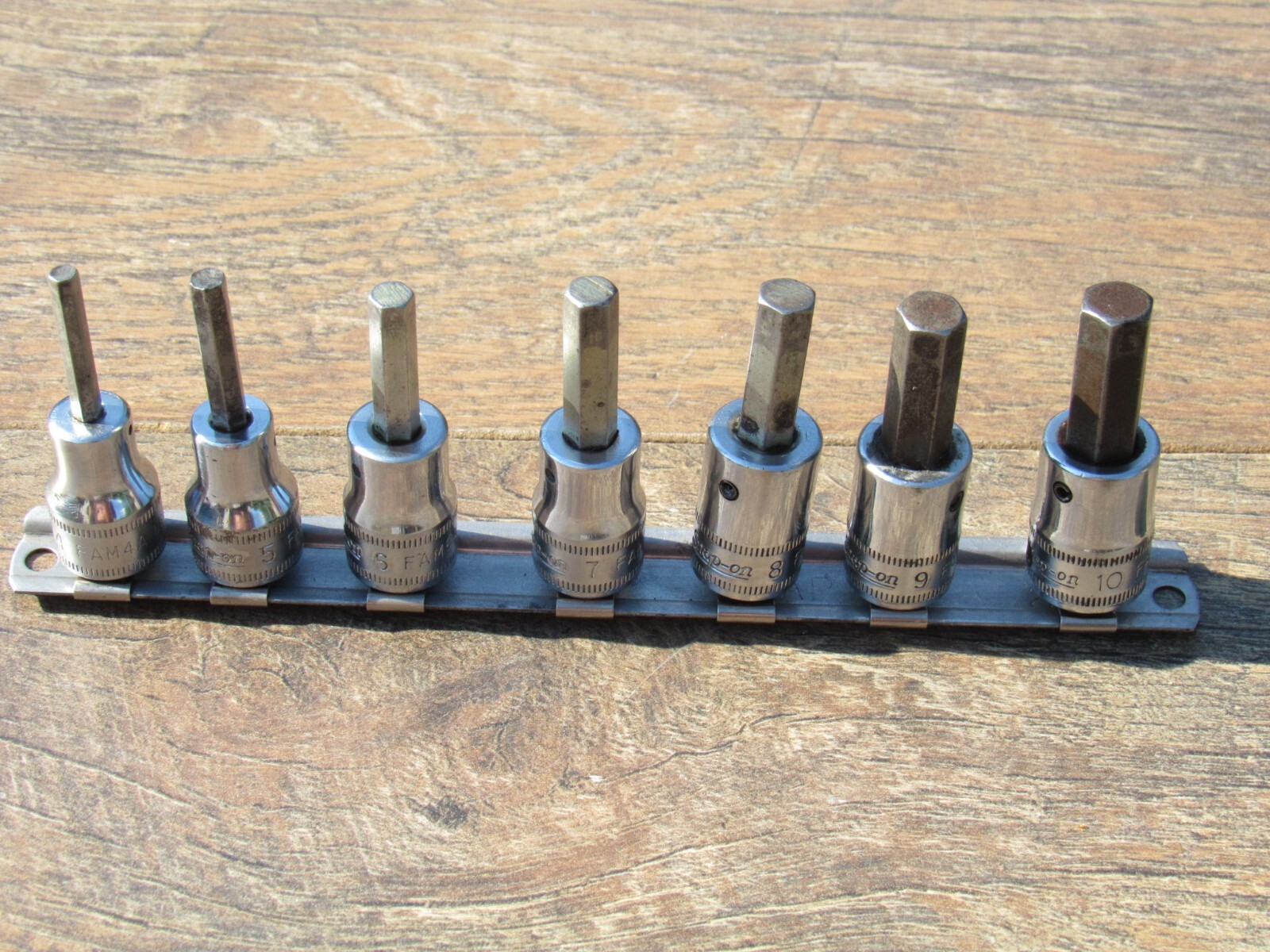SNAP ON 207FAMY 7 PC METRIC HEX BIT SOCKET SET FAM4 – FAM10 4MM 10MM 207EFAMY