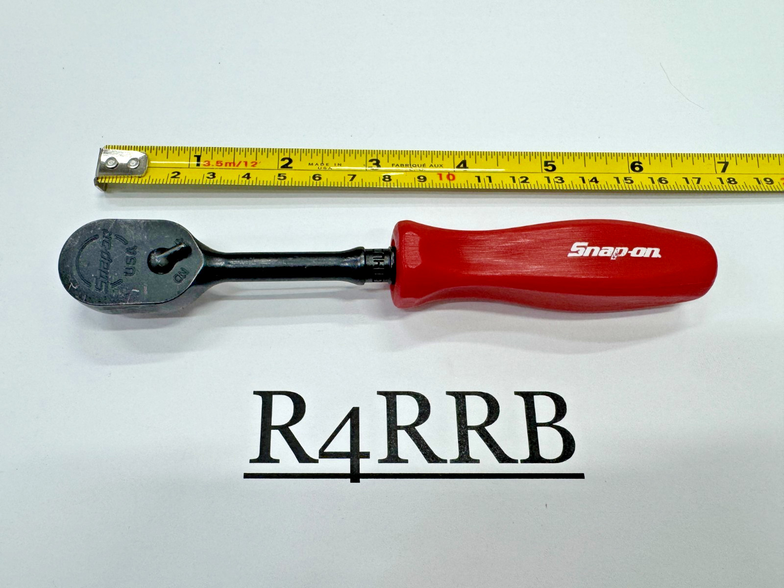 Snap-on Tools RARE CLASSIC RED 1/4″ Drive Hard Grip Black Fixed Ratchet GTHLD72R