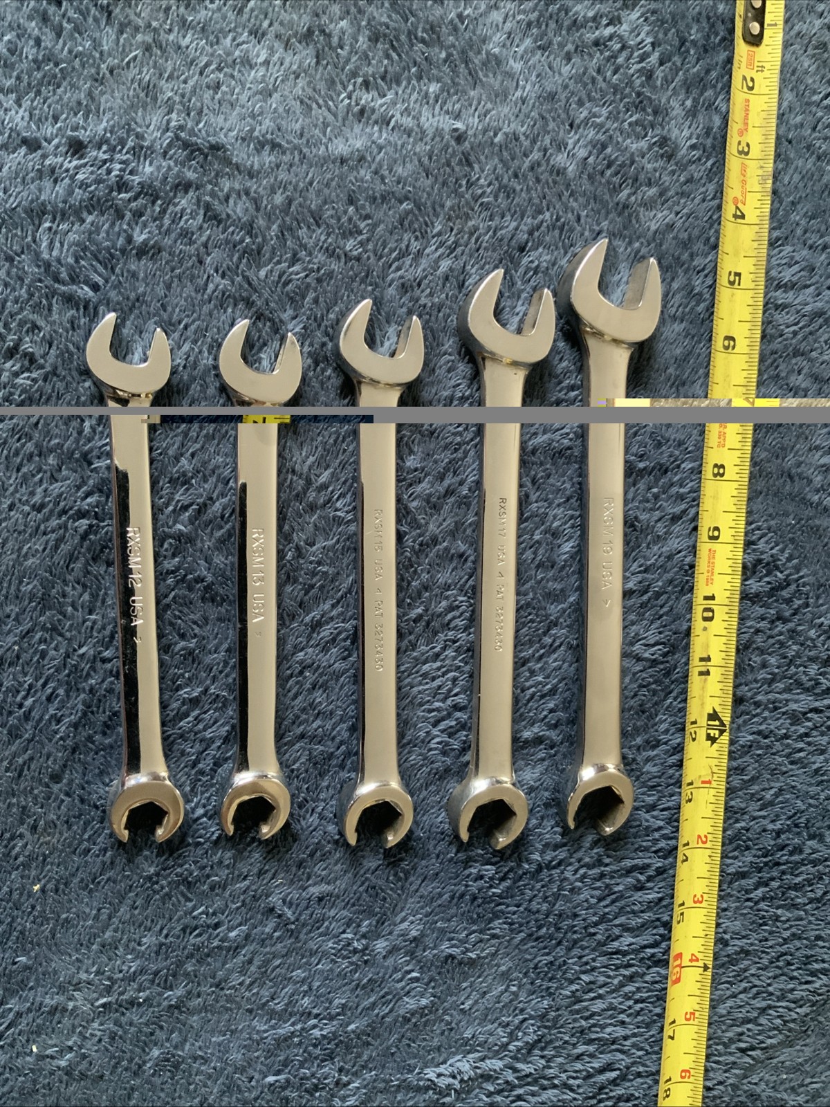Snap On 5pc Flare Nut End/ Open End Wrench Set….metric, 12, 13, 15, 17, 19……aaa