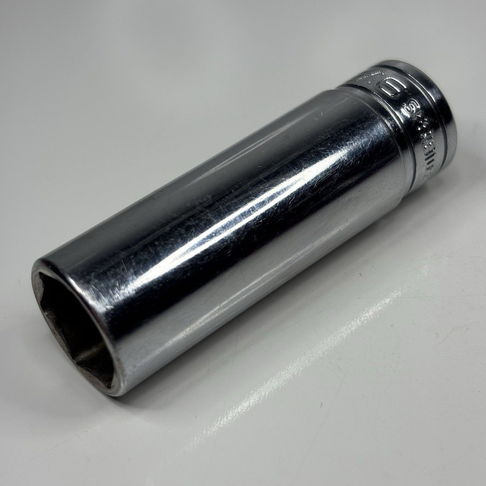 Snap On Tool SF181 3/8 Dr 12Pt SAE 9/16 Flank Dr Deep Chrome Socket USA 1998