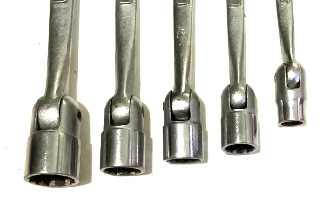 VTG Craftsman Flex Socket Combination Wrench 5pc Saltus 3/8 1/2 9/16 5/8 3/4″ V