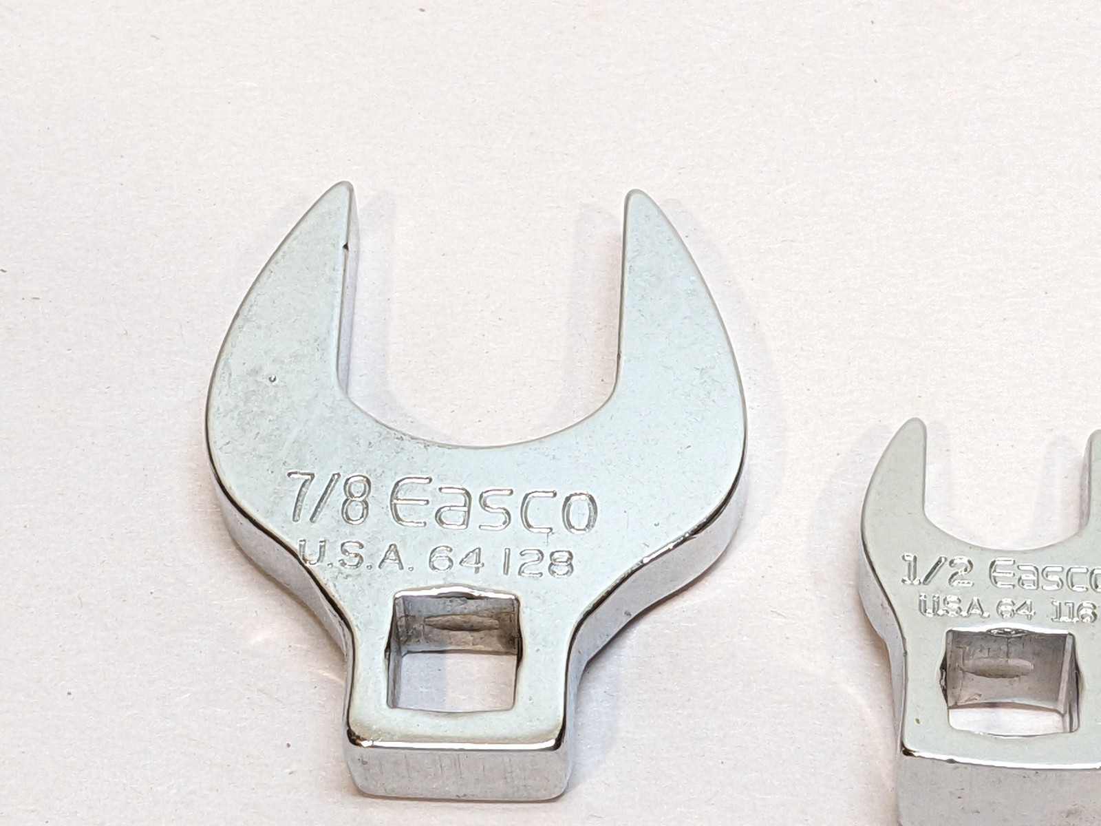 Lot of EASCO 3/8″ Drive Crow Foot Wrench Crowfoot Wrench Tool Sockets 7/8″ 1/2″