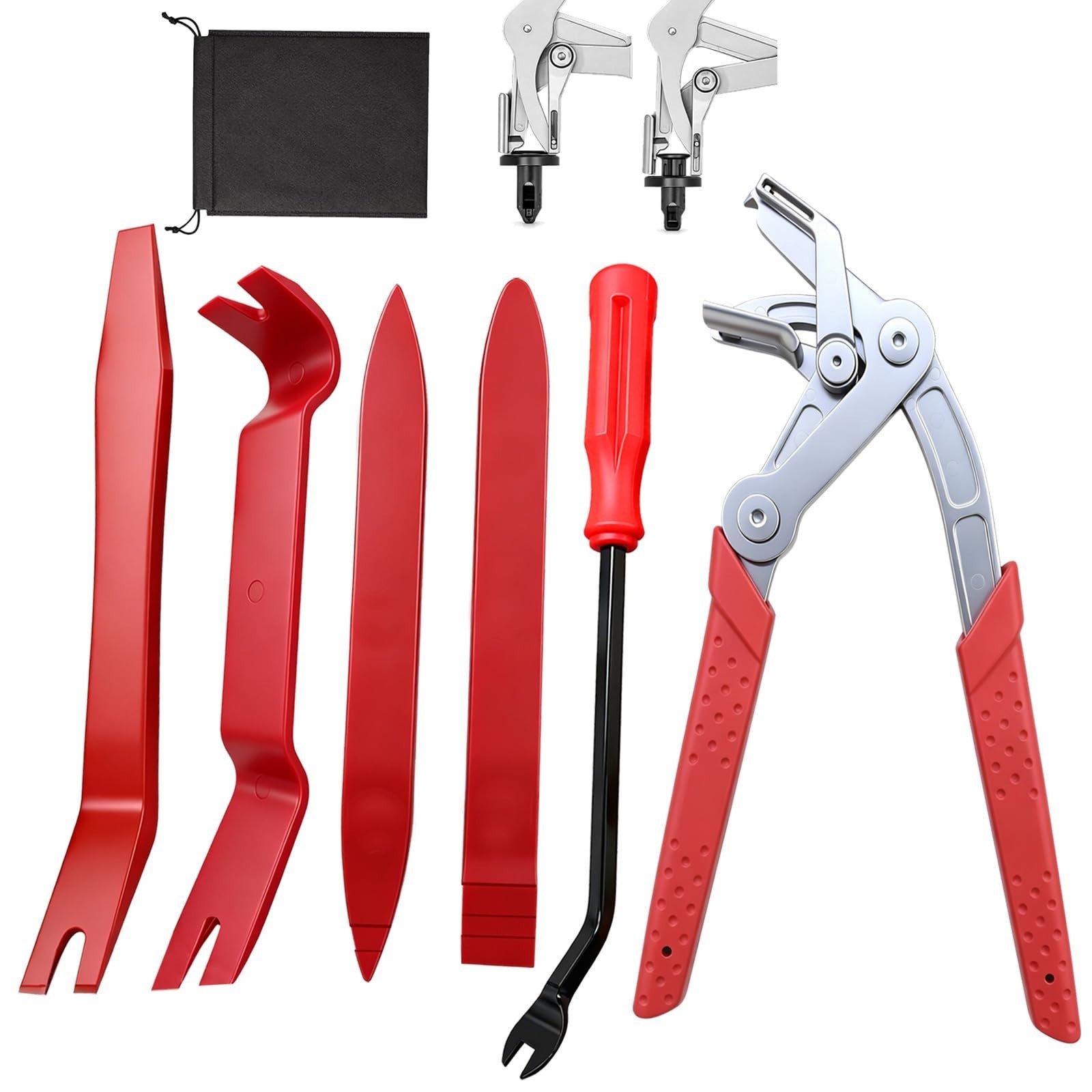 Auto Fastener Clip Removal Pliers & Trim Tools Set with Storage Bag – Car Panel