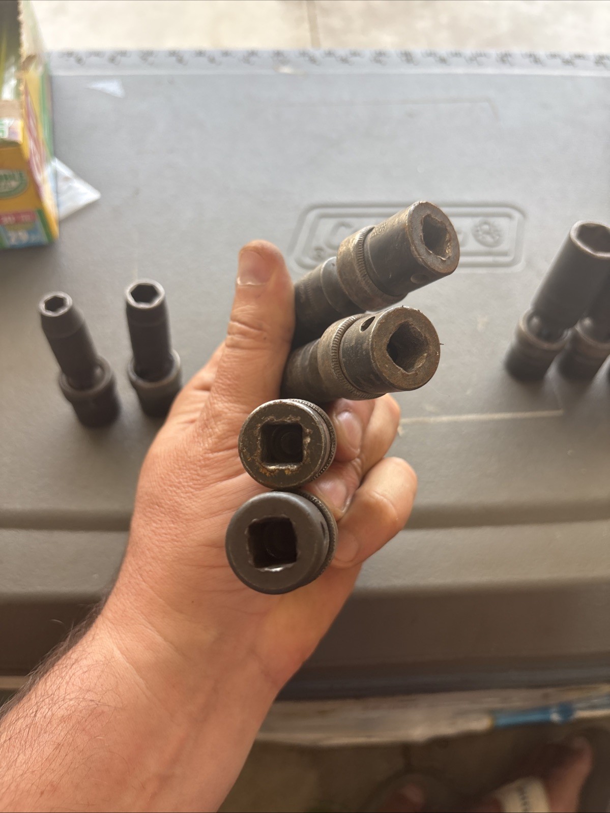 SNAP-ON 9pc 3/8 Drive 6pt Metric Deep Swivel Impact Sockets 8-19mm IPLFM Set Lot