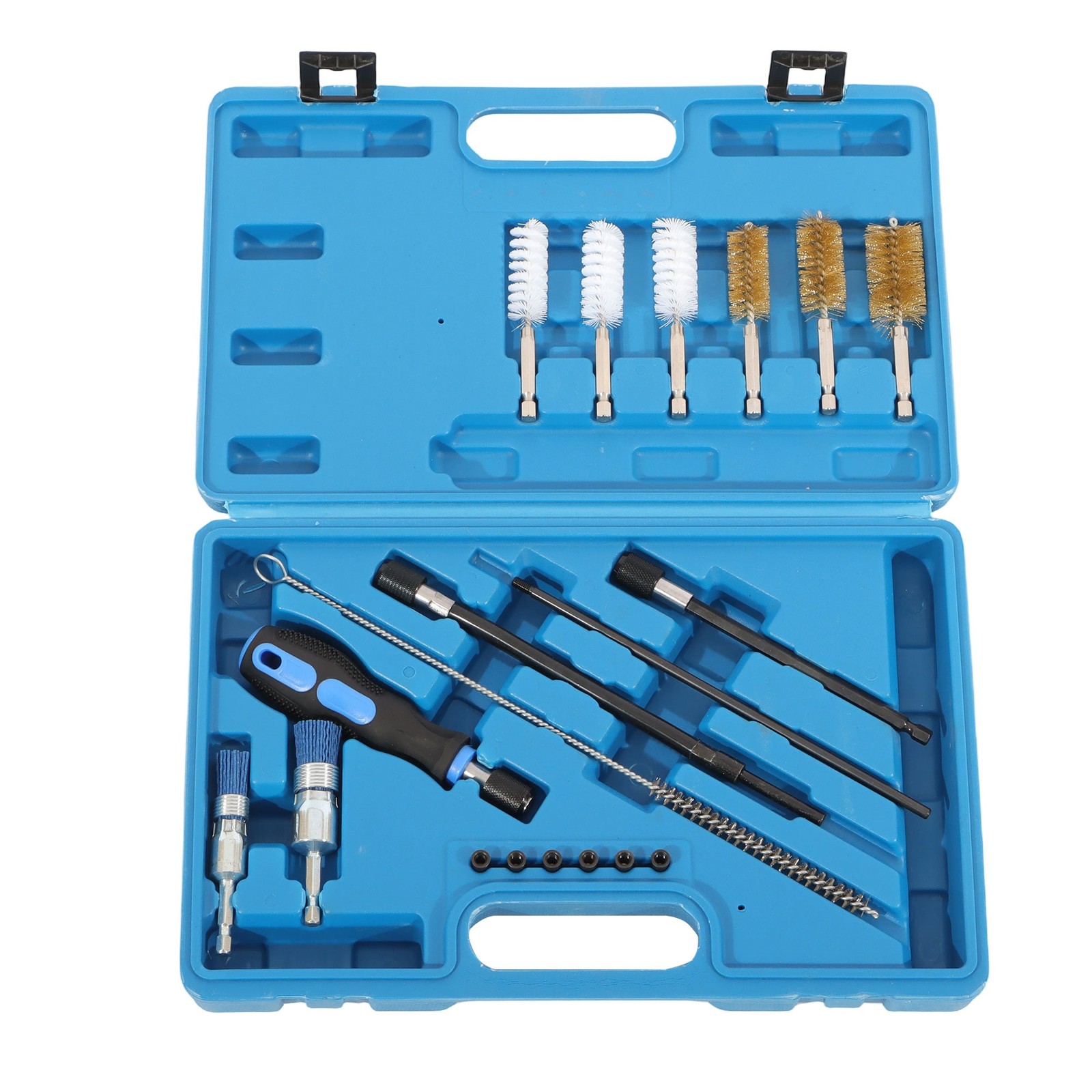 19pc Diesel Injector Seat Port Cleaner Auto Engine Maintenance Cleaning Brushes