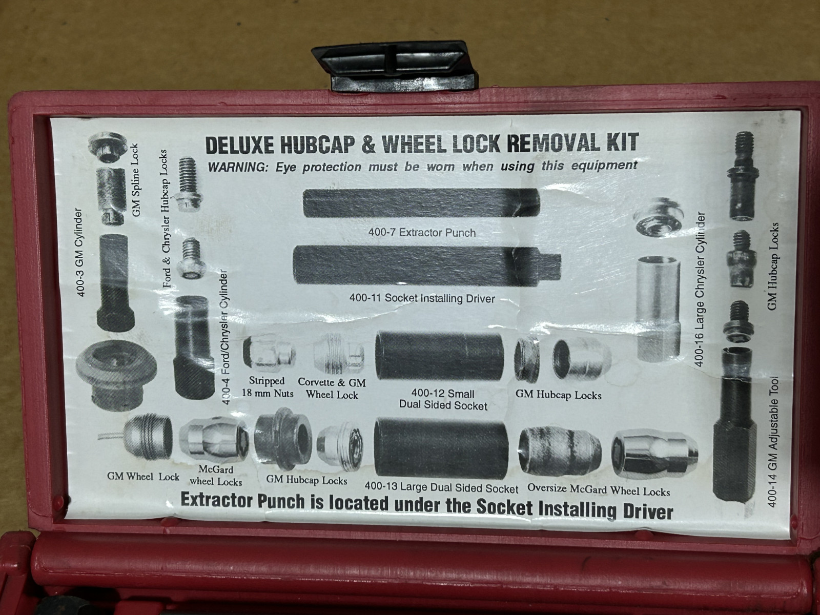 LTI LT-4000 Deluxe Hubcap and Wheel Lock Removal Kit – Used Complete Set