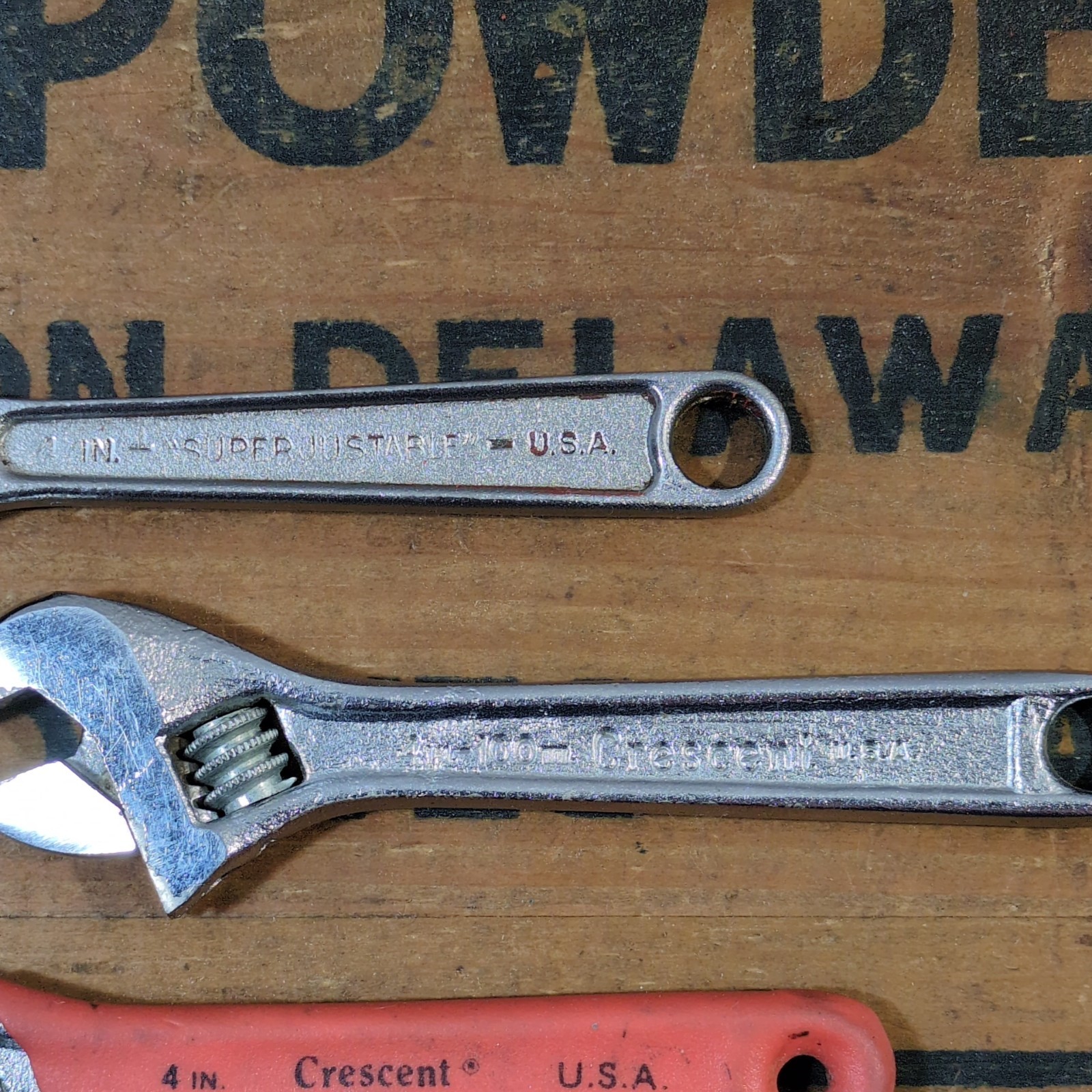 Vintage 4″ Adjustable Wrench USA Lot of 3, Crescent, JH Williams