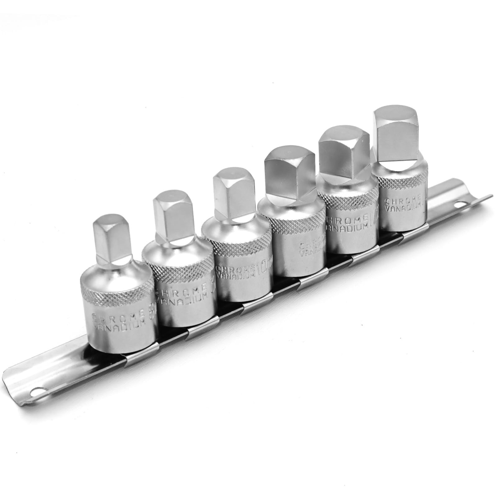 Oil Drain Plug Key Set – 6 Pcs Metric Socket Set 8mm/10mm/12mm/14mm, 1/2″ Drive