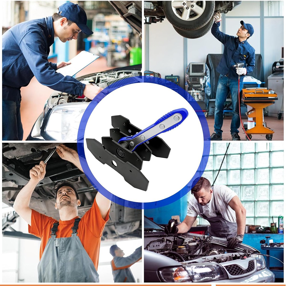 Ratcheting Brake Piston Spreader Wrench Caliper Pad Install Tool Press Ratchet！