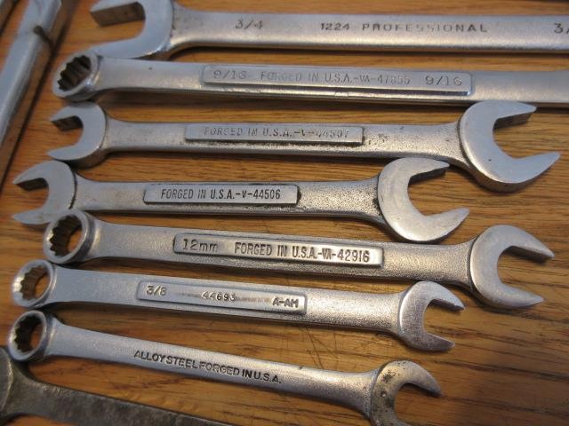 22 Pc Wrenches Netsuren Proto Craftsman S-K Rahsol Stanley Allen Bridgeport STP