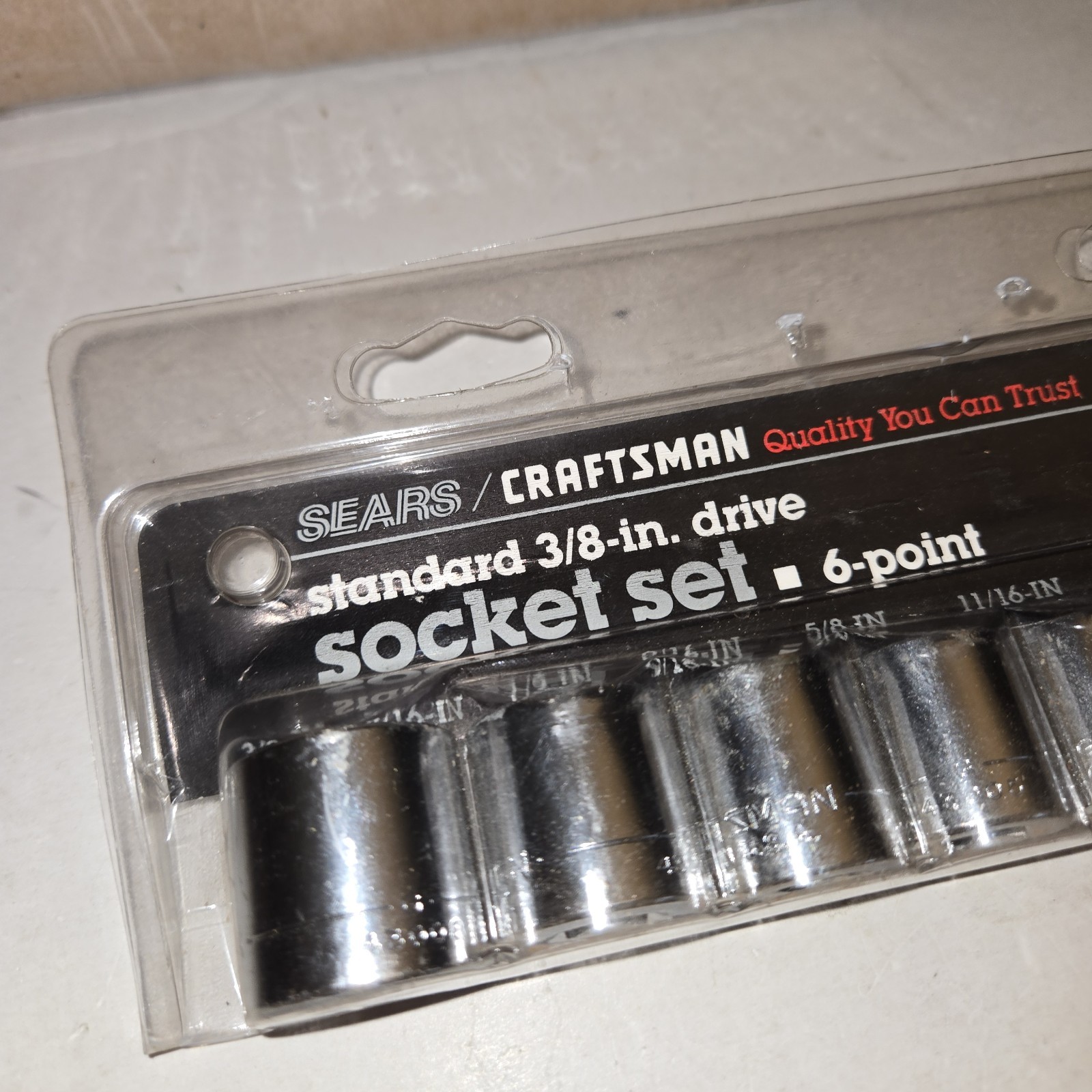 Sears Craftsman USA SAE 3/8″ Drive Socket Set 6pt 34304 G Series Socket Set of 8