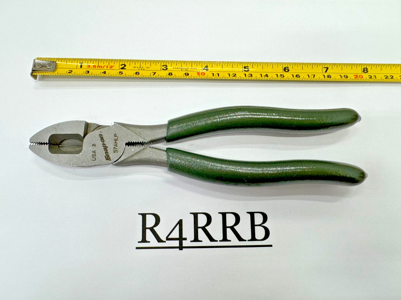 Snap-On Tools USA NOS VERY RARE COMBAT GREEN SOFT GRIP Lineman’s Pliers 57AHLPCG