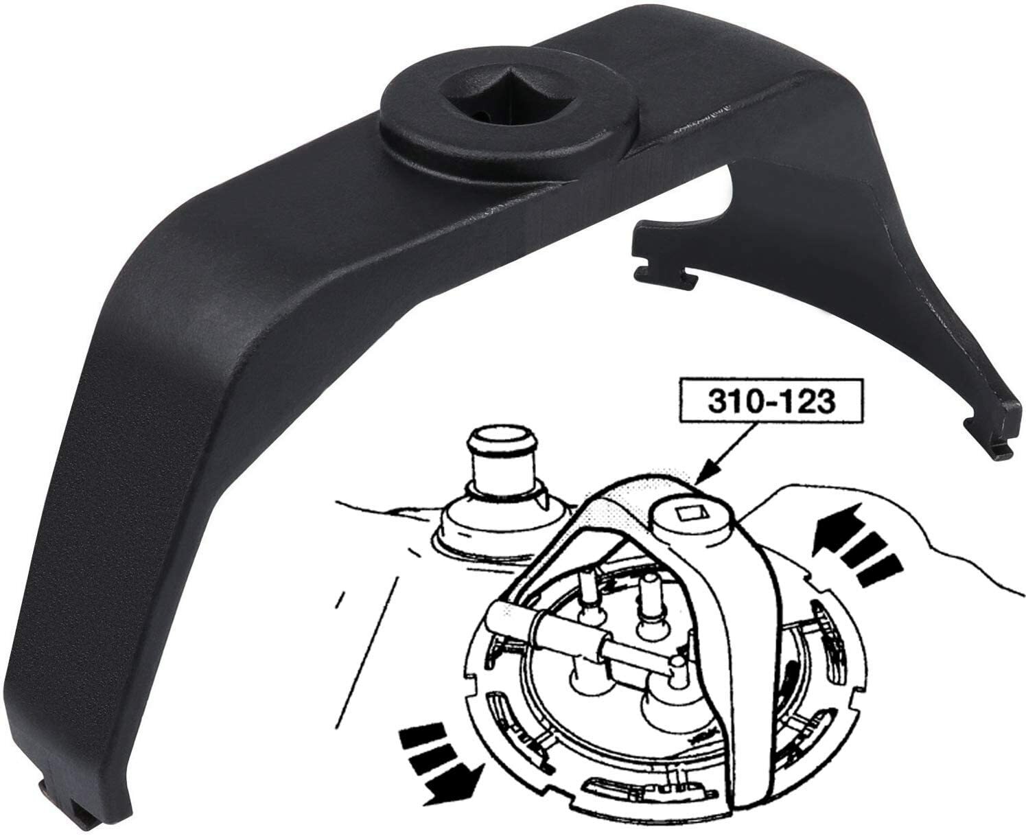 Universal Fuel Tank Lock Remover Adjustable Spanner Wrench for Ford Chrysler GM