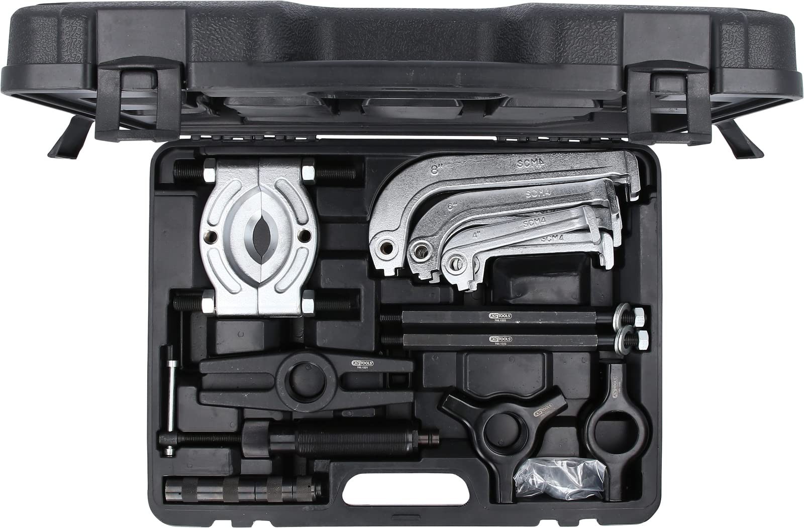 700.1200 hydraulic puller set 2 arm and 3 arm, 22 pieces