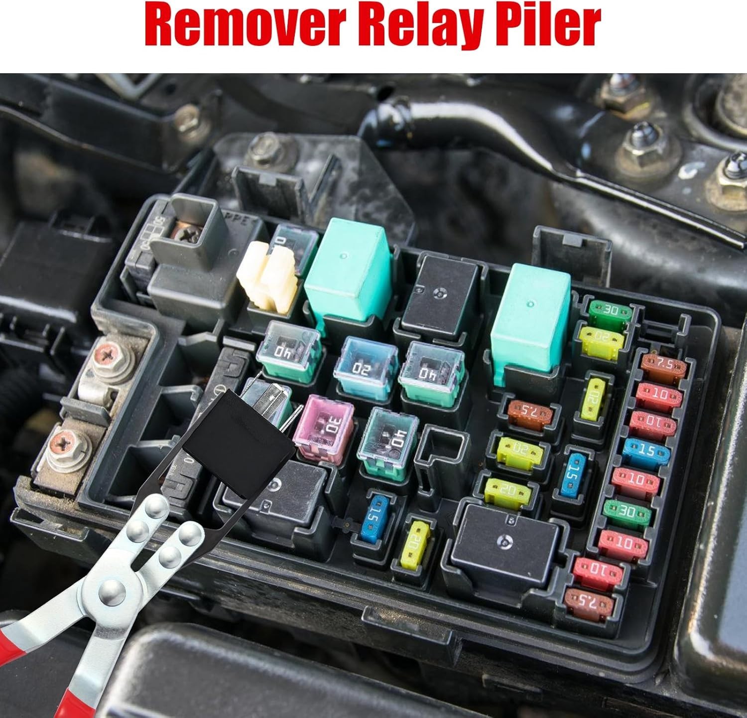 Relay Puller Pliers and Relay Fuse Remover Tools, 6 Pack, Automobile Fuse Pul…