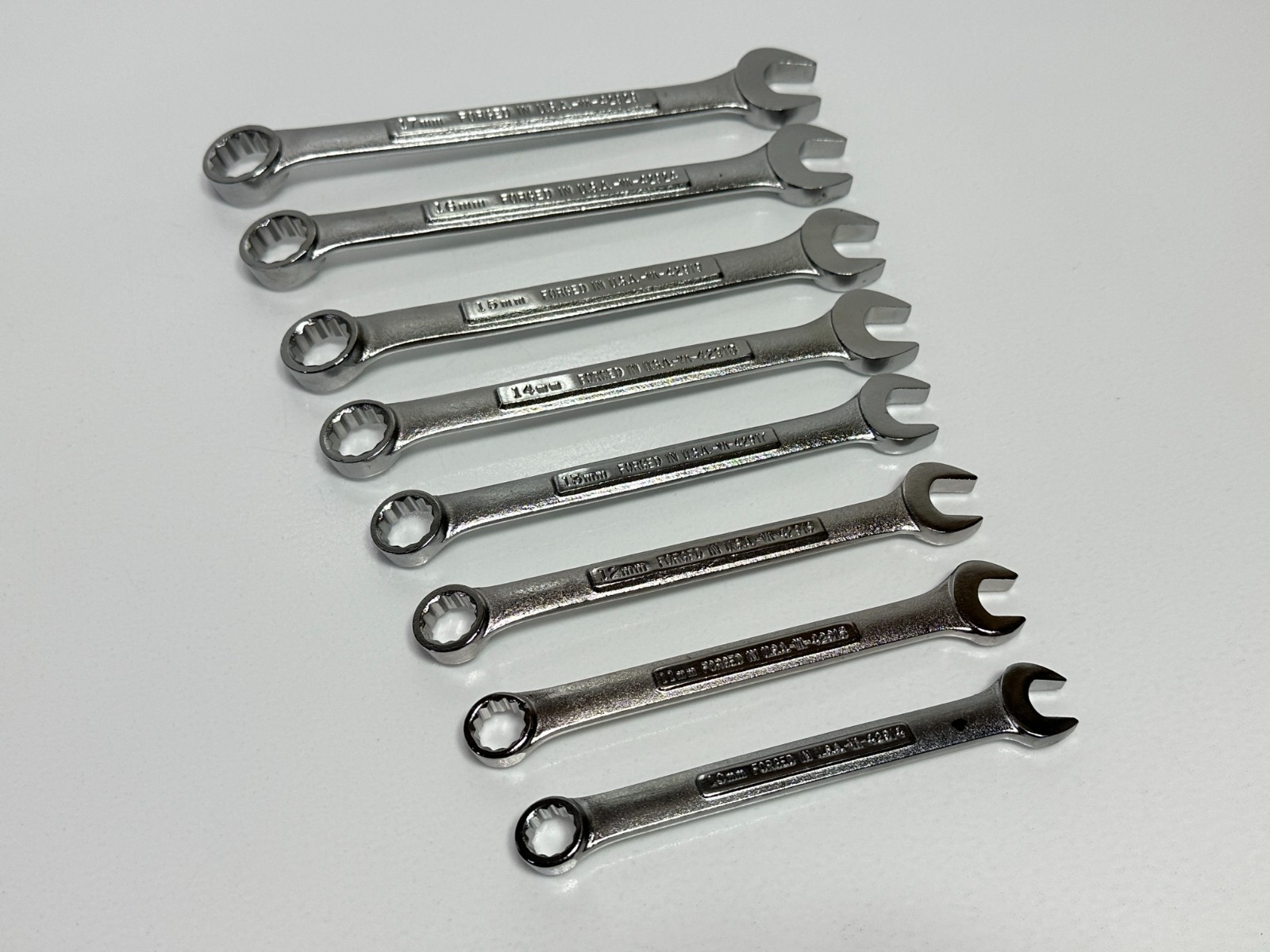 NOS Craftsman Tools USA VA 8pc Metric 10mm to 17mm Combination Wrench Set 12 PT.