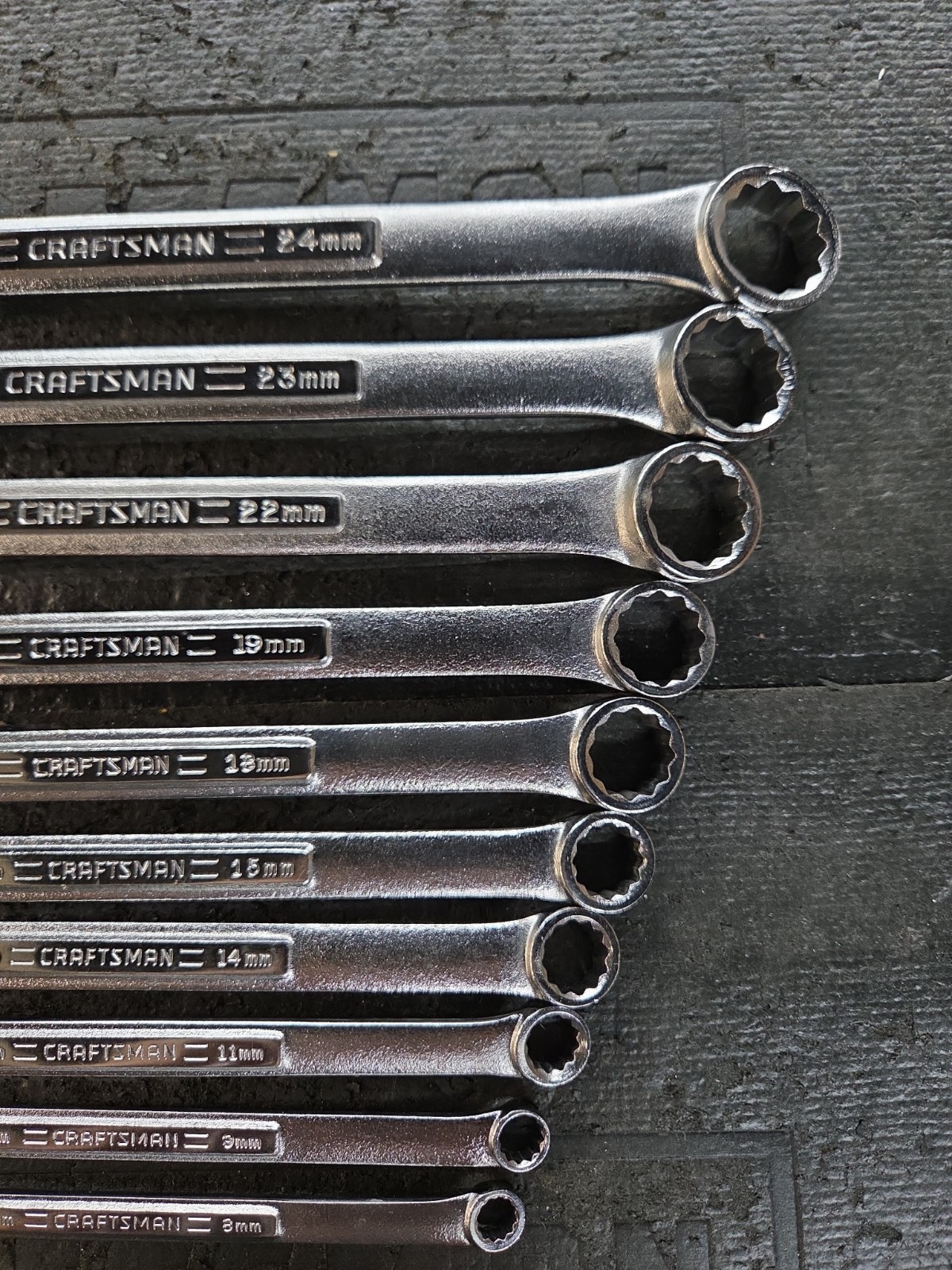 Craftsman Metric Double Box End Wrench Set 12 Point 6mm to 24mm 10pc Made in USA