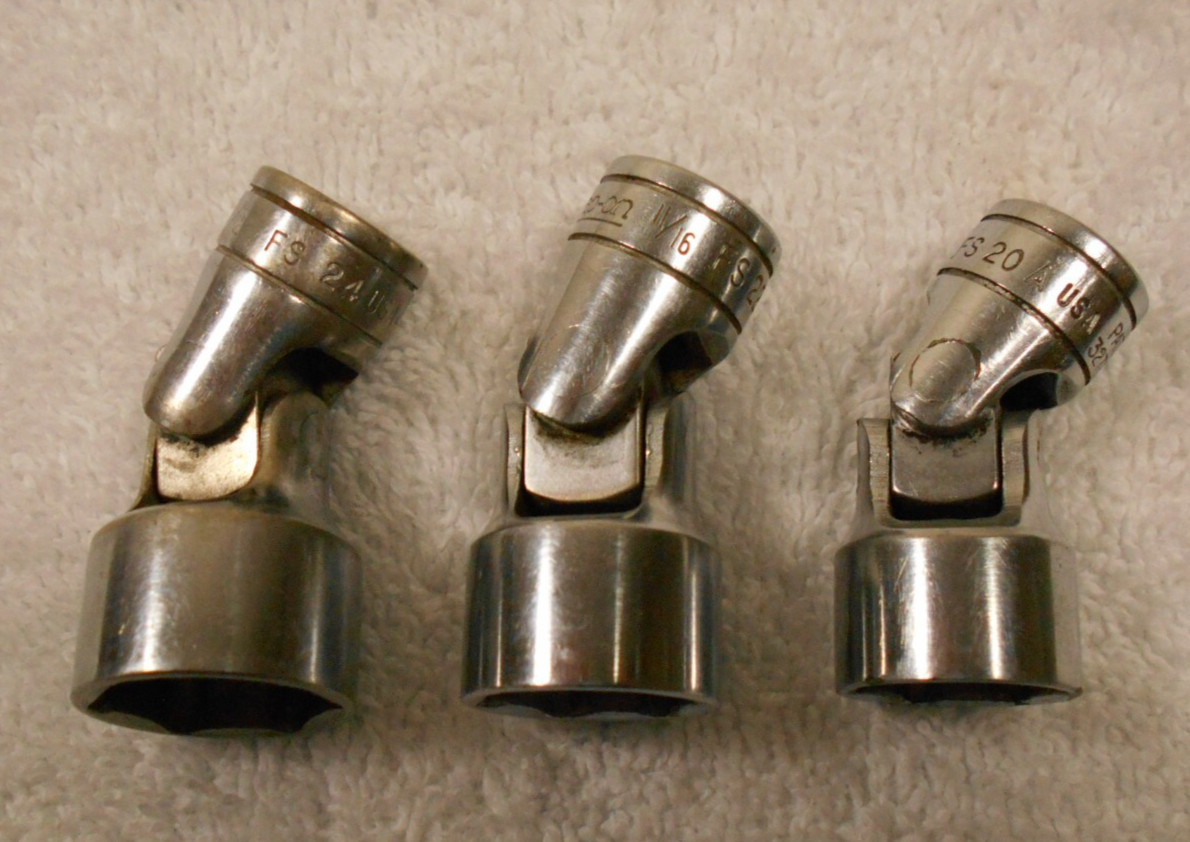 Snap On Swivel Sockets 3/8″ Drive Set of (3) FS24 3/4″, FS22 11/16″, FS20A 5/8″