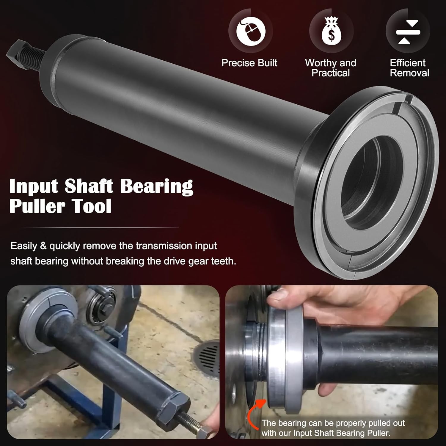 Eaton Fuller Input Shaft Bearing Puller Tool for 1 3/4″ & 2″ shafts
