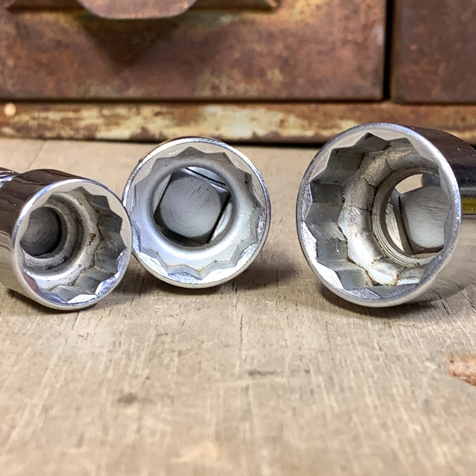 Snap-on Swivel Socket Lot 3/8” Drive ~ 5/8” 3/4” 7/8″ ~ 12 Point – 3 pieces USA