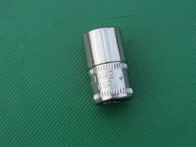 SNAP ON 9MM TMM9 1/4″ DRIVE METRIC 6 PONIT SHALLOW SOCKET 9 MM UNDERLINE LOGO
