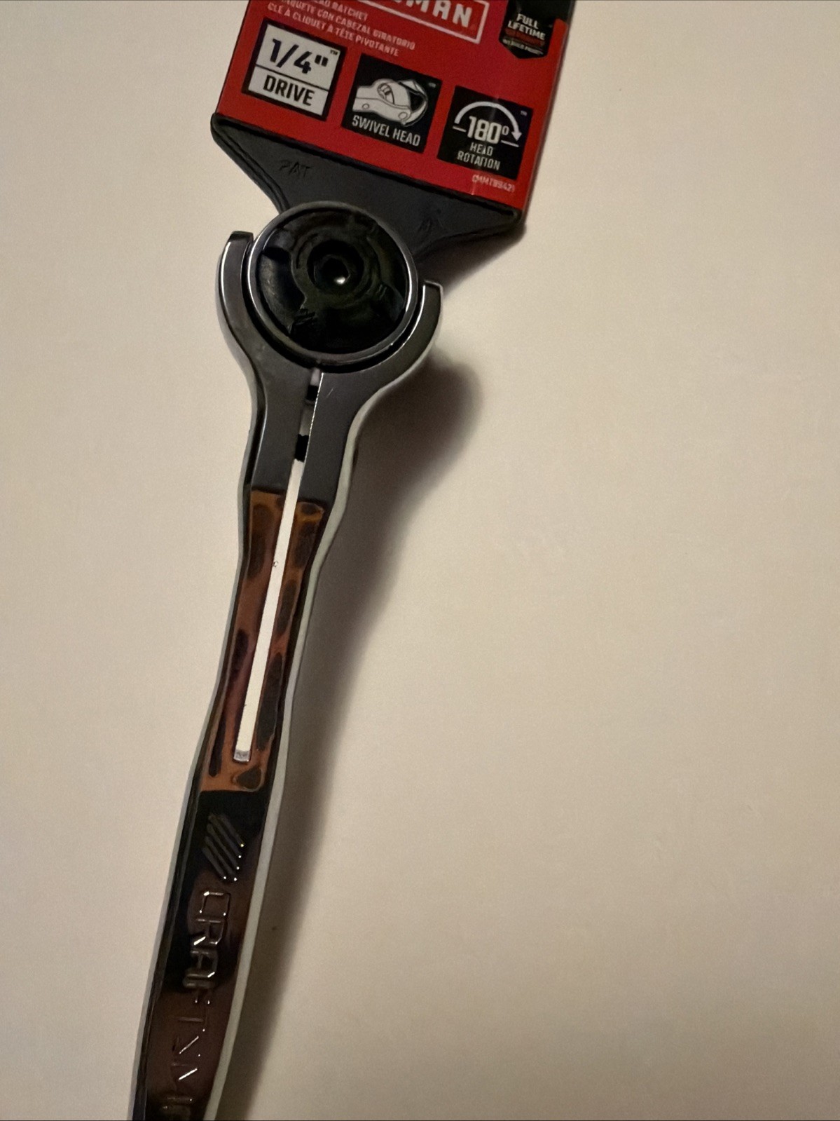 CRAFTSMAN 72-Tooth 1/4-in Drive Rotating Head Ratchet Swivel Head CMMT99421