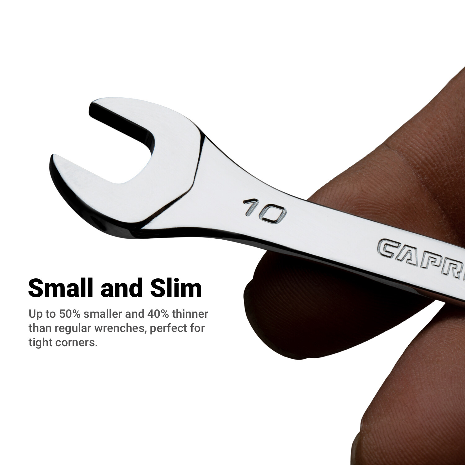 Capri Tools Slim Mini Open End Wrench, Metric and SAE Sizes