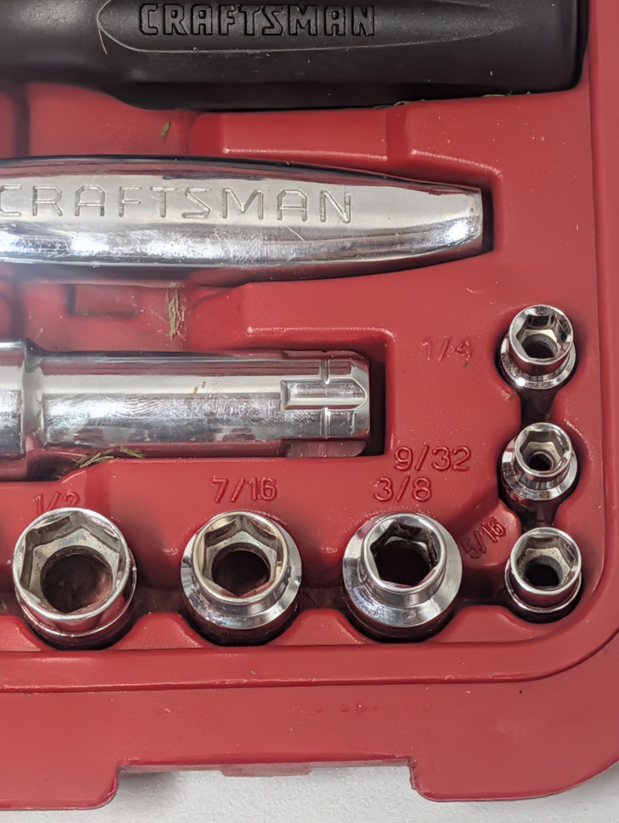 VTG Sears Craftsman 30pc Max Axess Socket Ratchet Tool Set Pass Thru Low Profile