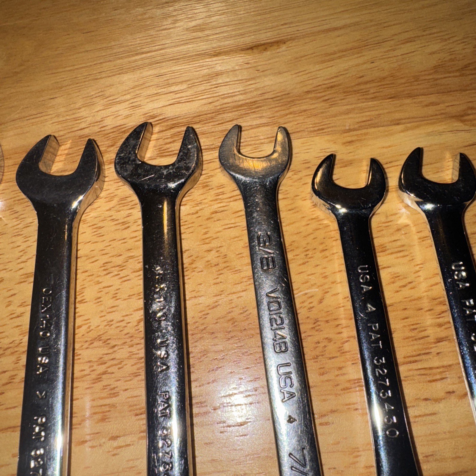 Snap-On Combination Wrench Lot USA Chrome Professional Mechanic Tool