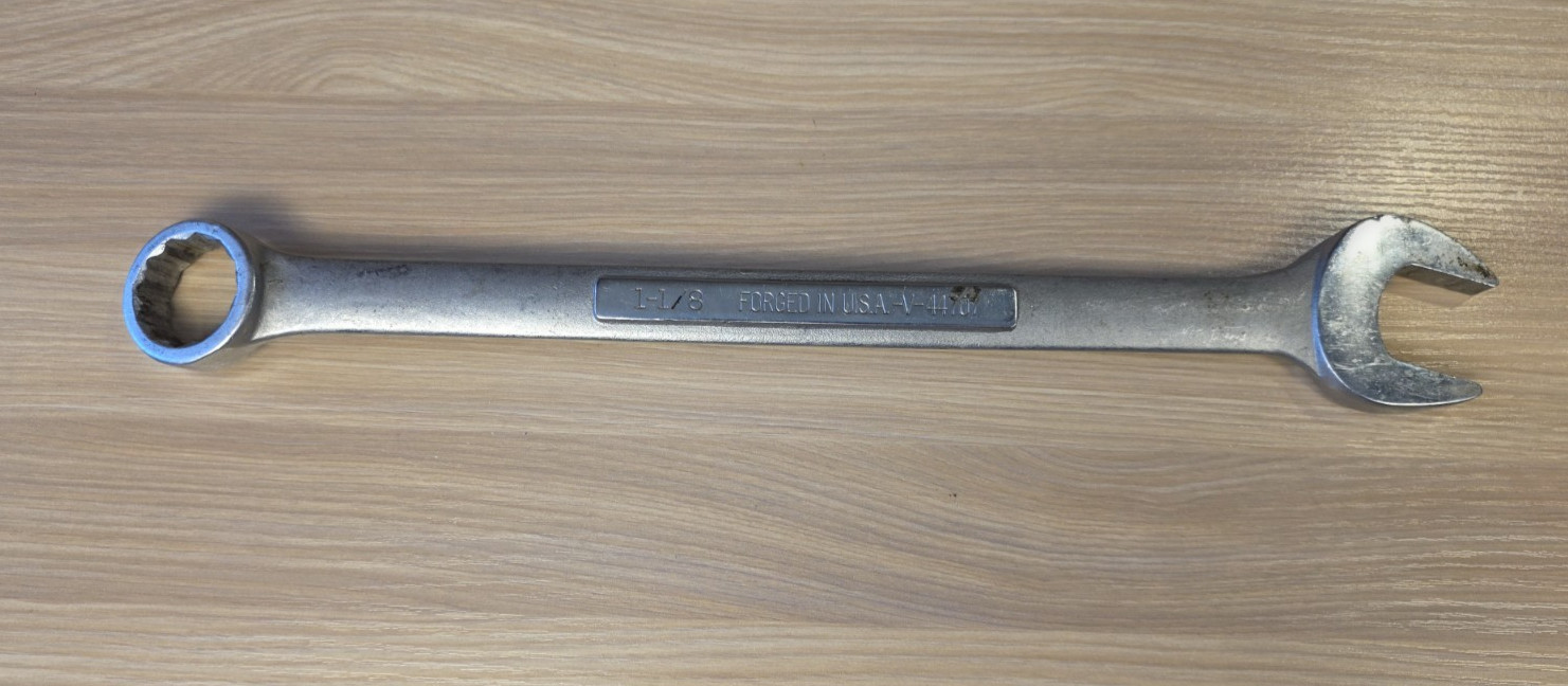 Craftsman V 44707 1-1/8 in SAE Combination Wrench 12 Pt Forged USA Vintage 15″